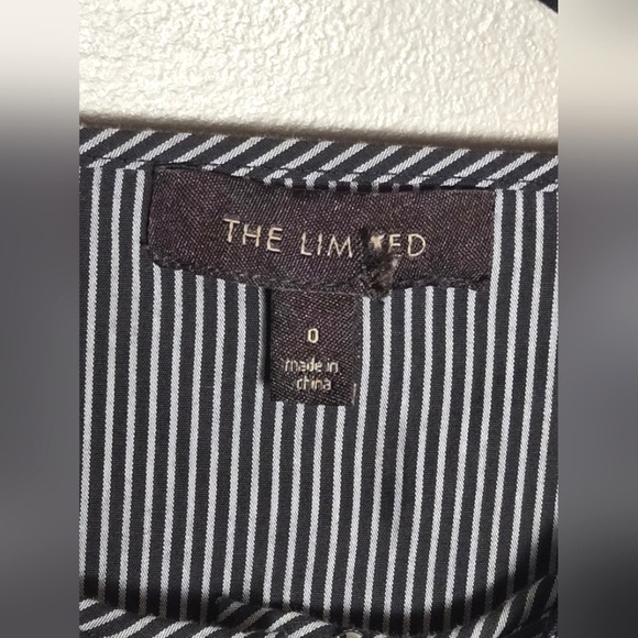 Vintage The Limited Y2K Pinstripe Bodycon Soft Goth Sheath Dress, Size 0 - Picture 6 of 6